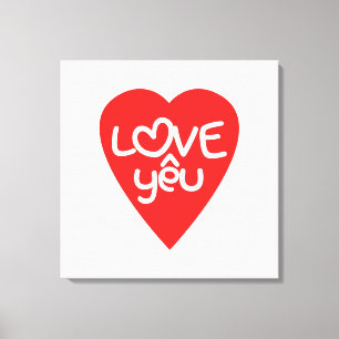 Vietnamese Valentijn & Love Yêu Asian Wordplay Canvas Afdruk