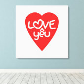 Vietnamese Valentijn & Love Yêu Asian Wordplay Canvas Afdruk (Insitu (Houten vloer))