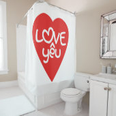 Vietnamese Valentijn & Love Yêu Asian Wordplay Douchegordijn (In situ)