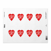 Vietnamese Valentijn & Love Yêu Asian Wordplay Etiket (Full Sheet)