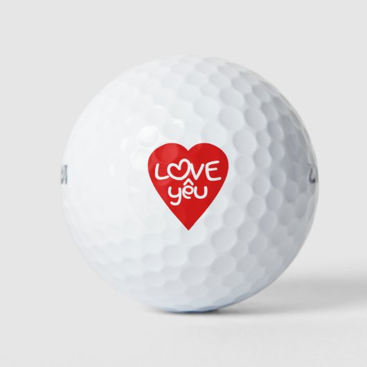 Vietnamese Valentijn & Love Yêu Asian Wordplay Golfballen (Voorkant)