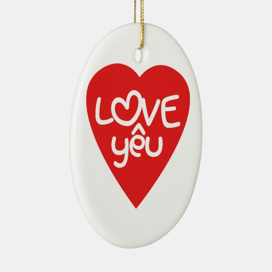 Vietnamese Valentijn & Love Yêu Asian Wordplay Keramisch Ornament (Rechts)