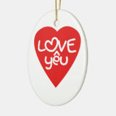 Vietnamese Valentijn & Love Yêu Asian Wordplay Keramisch Ornament (Links)