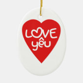 Vietnamese Valentijn & Love Yêu Asian Wordplay Keramisch Ornament (Voorkant)