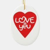 Vietnamese Valentijn & Love Yêu Asian Wordplay Keramisch Ornament (Achterkant)
