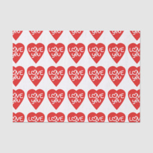 Vietnamese Valentijn & Love Yêu Asian Wordplay Tissuepapier