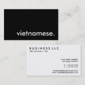 vietnamese. visitekaartje (Voorkant / Achterkant)