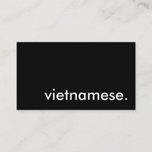 vietnamese. visitekaartje (Voorkant)