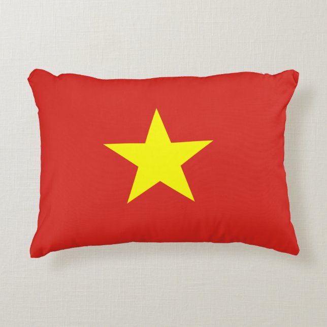 Vietnamese vlag accent kussen (Voorkant)