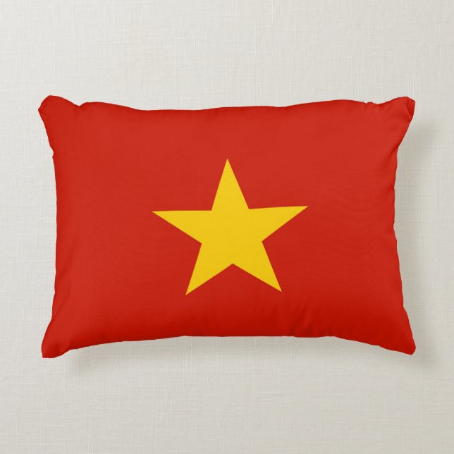 Vietnamese vlag accent kussen (Voorkant)