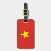 Vietnamese vlag bagagelabel (Voorkant verticaal)