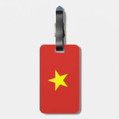 Vietnamese vlag bagagelabel (Achterkant verticaal)