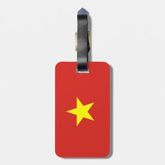 Vietnamese vlag bagagelabel (Achterkant verticaal)