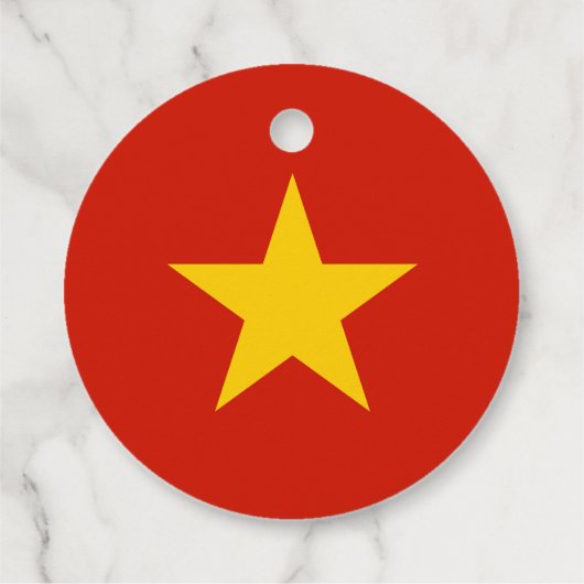 Vietnamese vlag bedankjes labels (Achterkant)