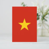 Vietnamese vlag bedankkaart (Staand voorkant)