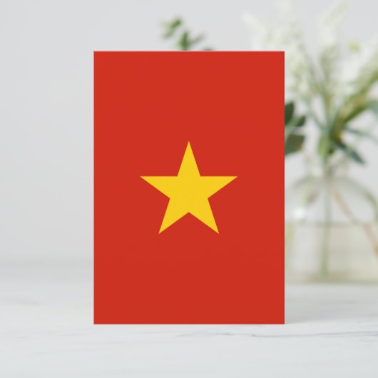 Vietnamese vlag bedankkaart (Staand voorkant)