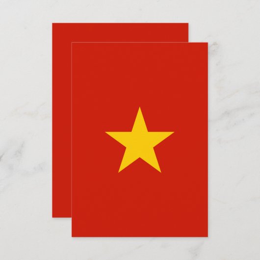 Vietnamese vlag bedankkaart (Voorkant / Achterkant)