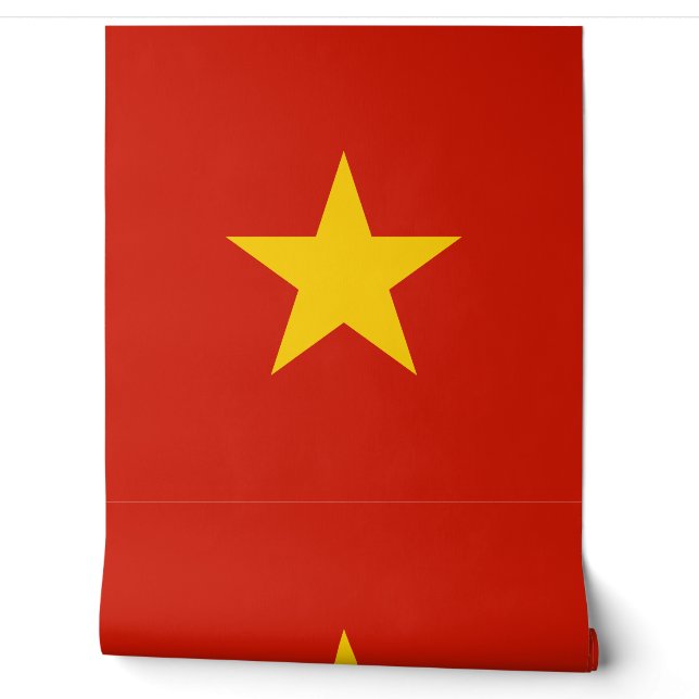 Vietnamese vlag behang (Afrollen)