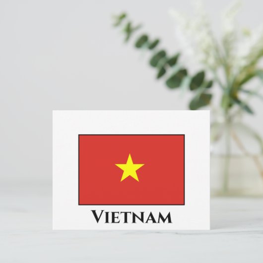 Vietnamese vlag briefkaart (Staand voorkant)