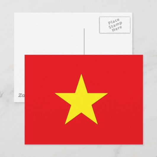 Vietnamese vlag briefkaart (Voorkant / Achterkant)