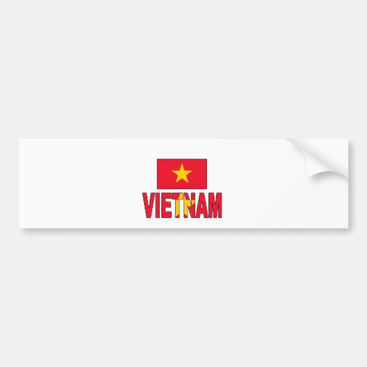 Vietnamese vlag bumpersticker (Voorkant)