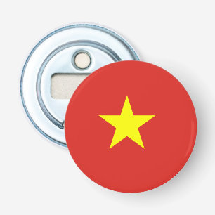 Vietnamese vlag button flesopener