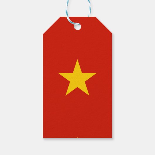 Vietnamese vlag cadeaulabel (Voorkant)