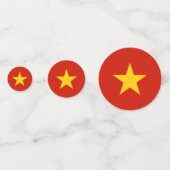 Vietnamese vlag confetti (Voorkanten)