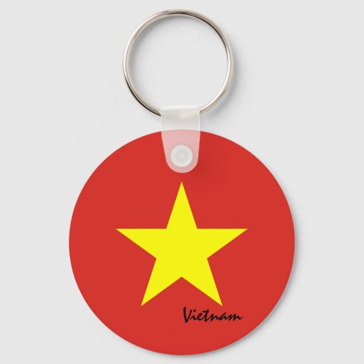 Vietnamese vlag en Vietnam, patriotten/sport Sleutelhanger (Voorkant)