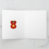 Vietnamese vlag engel kerst gepersonaliseerd kaart (Binnen)