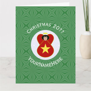 Vietnamese Vlag Engel Kerstmis Persoonlijk Kaart