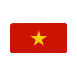 Vietnamese vlag etiket
