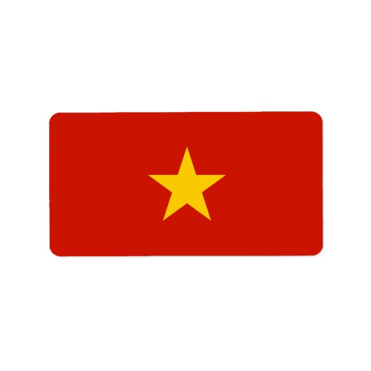 Vietnamese vlag etiket (Voorkant)