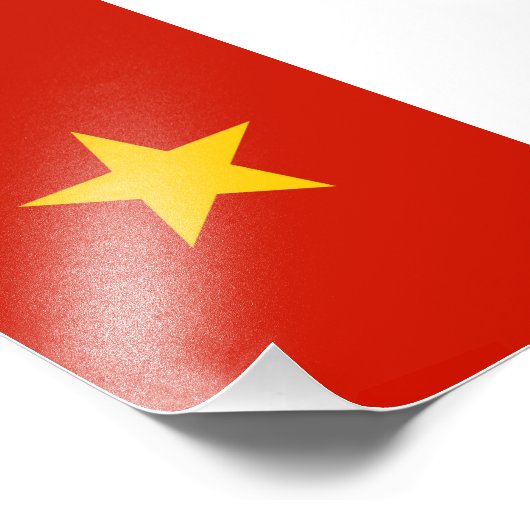 Vietnamese vlag foto afdruk (Hoek)