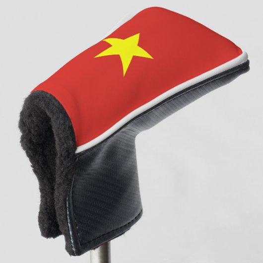Vietnamese vlag golfheadcover (3/4 voorkant)