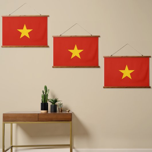 Vietnamese vlag hangend wandkleed (Asymmetrisch)