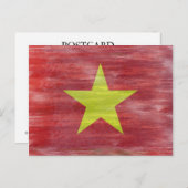 Vietnamese vlag, in nood briefkaart (Voorkant / Achterkant)