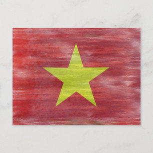 Vietnamese vlag, in nood briefkaart