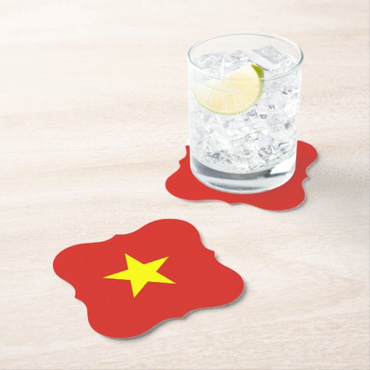 Vietnamese vlag kartonnen onderzetters (Insitu)