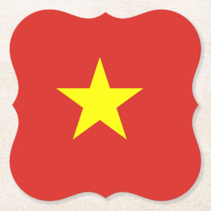 Vietnamese vlag kartonnen onderzetters