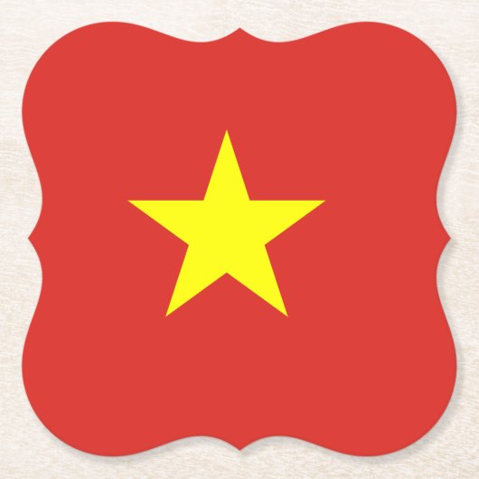 Vietnamese vlag kartonnen onderzetters (Voorkant)