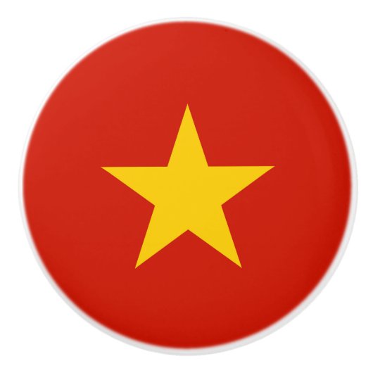Vietnamese vlag keramische knop (Voorkant)