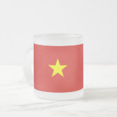 Vietnamese vlag matglas koffiemok (Voorkant links)