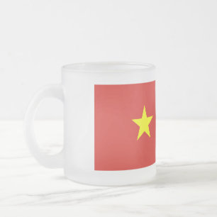 Vietnamese vlag matglas koffiemok