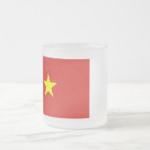 Vietnamese vlag matglas koffiemok (Center)