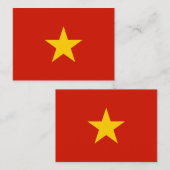 Vietnamese vlag notitiekaartje (Voorkant / Achterkant)