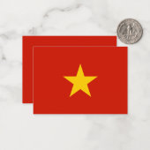 Vietnamese vlag notitiekaartje (Voorkant / Achterkant in situ)