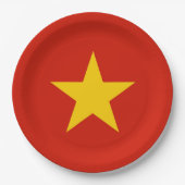 Vietnamese vlag papieren bordje (Voorkant)