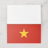 Vietnamese vlag plaatskaartje (Buitenkant ongevouwen)