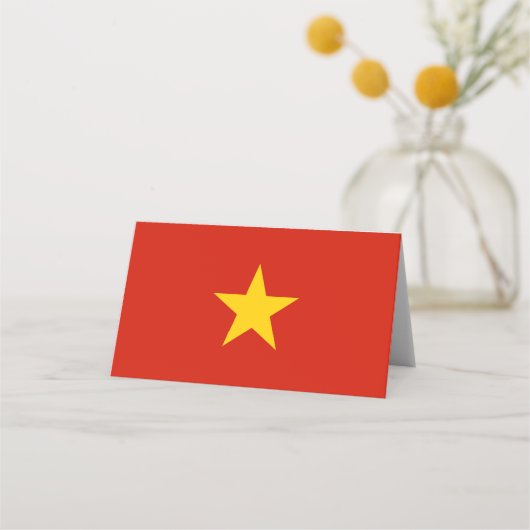 Vietnamese vlag plaatskaartje (Voorkant)